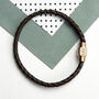 Personalised Rose Gold Plated Clasp Leather Bracelet, thumbnail 3 of 5