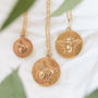 Gold Flying Bee Coin Necklace, thumbnail 7 of 7