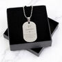 Personalised No.One Stainless Steel Dog Tag Necklace, thumbnail 3 of 7