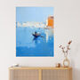 Venice Visions Grand Canal Gondola Blue Wall Art Print, thumbnail 1 of 6