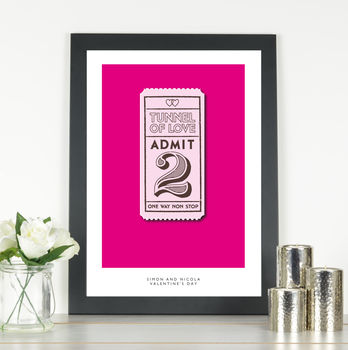 Personalised 'Tunnel Of Love' Valentine's Day Print, 2 of 4