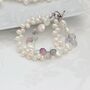 Teardrop Pearl And Gemstone Double Strand Bracelet, thumbnail 3 of 10