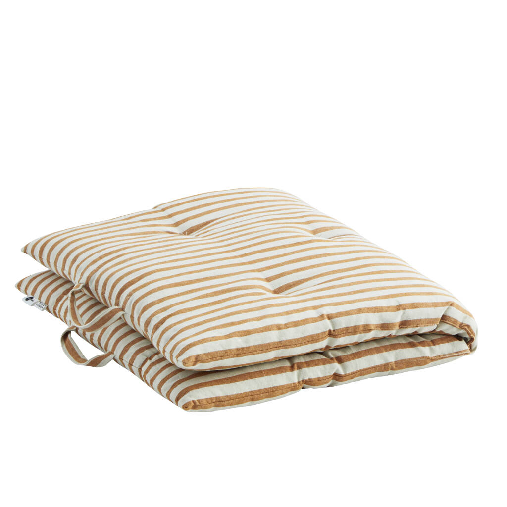 Mustard And White Striped Floor Mattress, 1 of 4