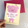 Six 'Hogs And Kisses' Pig Thank You Cards, thumbnail 3 of 3