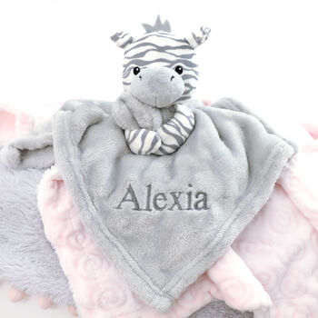 Personalised Zebra Baby Comforter, 4 of 9