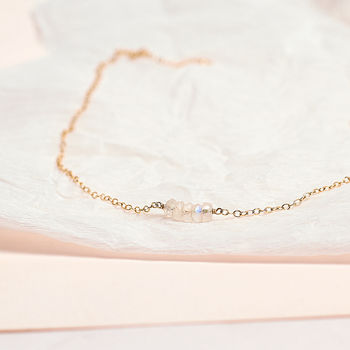 14k Gold Fill Moonstone Necklace, 4 of 5