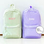 Lilac Personalised Name And Design Unisex Mini Backpack, thumbnail 3 of 6