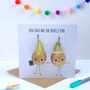 Perfect Pear Wedding Card Male And Female, thumbnail 1 of 2