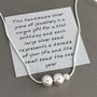 21st Birthday Handmade Silver Bead Necklace, thumbnail 1 of 4