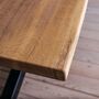 Temple Solid Oak Wood Dining Table, thumbnail 4 of 6