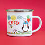 Children's Personalised Penguin Enamel Mug, thumbnail 2 of 11