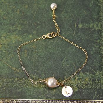 Wrapped Pearl Chain Bracelet, 2 of 9
