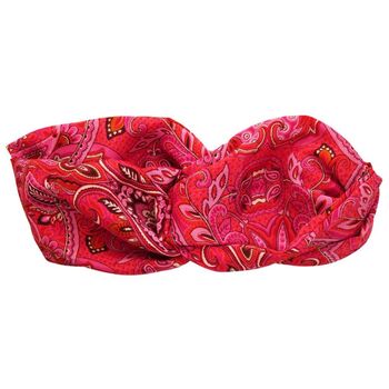 'Phoebe' Red And Pink Paisley Headband, 6 of 6