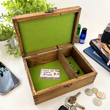 Personalised Wooden Cufflink Or Trinket Box, 10 of 10