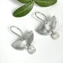 Silver Semi Circle Drop Earrings, thumbnail 1 of 3