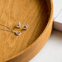 Dainty Sterling Silver Heart Necklace And Earring Set, thumbnail 1 of 10