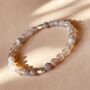 Grey Banded Agate Gemstone Bracelet, thumbnail 4 of 5