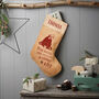 Personalised Bear Jute Christmas Stocking, thumbnail 2 of 4