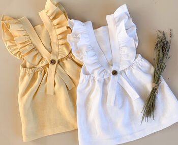 Personalised Linen Children's Dress, 11 of 12