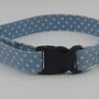 Light Blue Polkadot Dog Collar, thumbnail 3 of 12