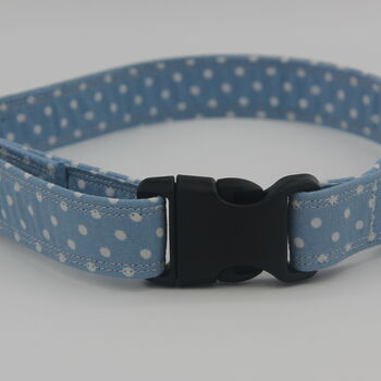 Light Blue Polkadot Dog Collar, 3 of 12
