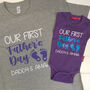 Personalised Our First Father's Day T Shirt Set, thumbnail 3 of 10