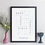 Personalised Family Print Wordsearch Names Gift, thumbnail 2 of 10