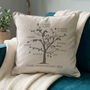 Personalised Pearl Anniversary Family Tree Cushion, thumbnail 2 of 6