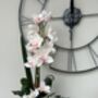 Large Pink Cymbidium Orchid In Gold Bowl, thumbnail 1 of 8