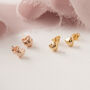 Tiny Gold Or Rose Gold Love Heart Studs, thumbnail 3 of 11