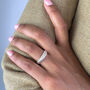 Sterling Silver Croissant Ring Adjustable Open, thumbnail 1 of 11
