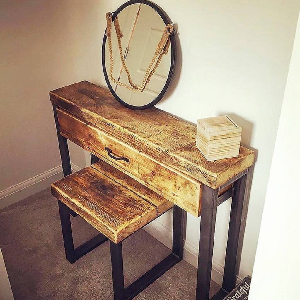 Industrial Reclaimed Dressing Table And Stool 646, 1 of 2