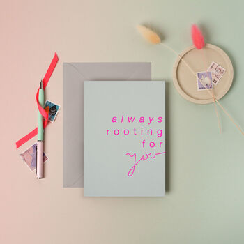 Always Rooting For You Neon Greeting Card, 2 of 2