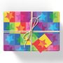 Colourful Rainbow Stars Gift Wrap, thumbnail 1 of 2