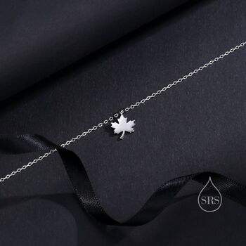 Tiny Maple Leaf Pendant Necklace, 5 of 10