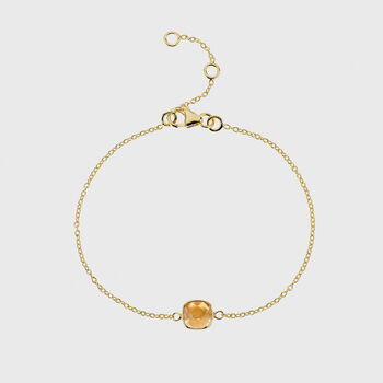 Brooklyn Citrine And Gold Plated Bracelet, 3 of 4