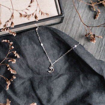 Sterling Silver Crescent Moon Bracelet, 4 of 5