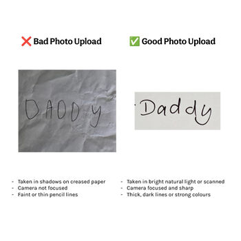 Personalised Leather Photo Keyring With Child’s Handwriting, 4 of 6