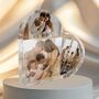 Personalised Family Photo Acrylic Heart Plaque, thumbnail 1 of 8