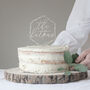 Personalised Geometric Wood Wedding Cake Topper, thumbnail 1 of 5