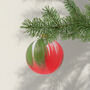 Christmas Splash Bauble, 8cm Green/Red, thumbnail 1 of 2