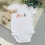 Personalised Autumn Colours Baby Vest, thumbnail 1 of 2