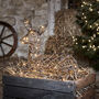 Studley Rattan Resting Fawn Light Up Reindeer, thumbnail 3 of 6