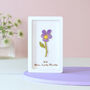February Birth Flower Miniature Violet Wall Art Gift, thumbnail 1 of 12