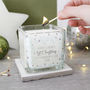 New Home Christmas Snowflake Scented Square Candle, thumbnail 1 of 5