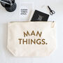 Man Things Black Men's Toiletry Wash Bag, thumbnail 3 of 7