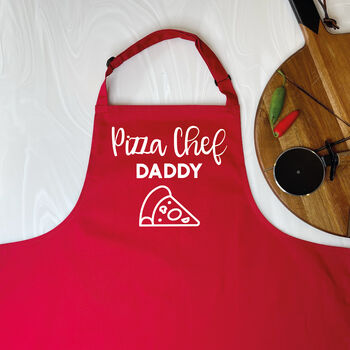 Adult And Child Personalised Pizza Chef Apron Set, 3 of 6
