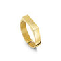 Adjustable Flat Faced Ring 18 K Gold Plated Steel, thumbnail 6 of 6