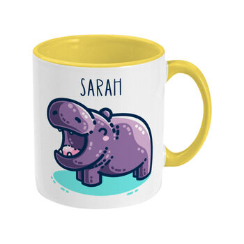 Hippo Cute Personalised Ceramic Mug, 4 of 6