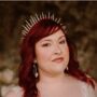 Hand Beaded Statement Alternative Spiked Bridal Crown, thumbnail 3 of 11